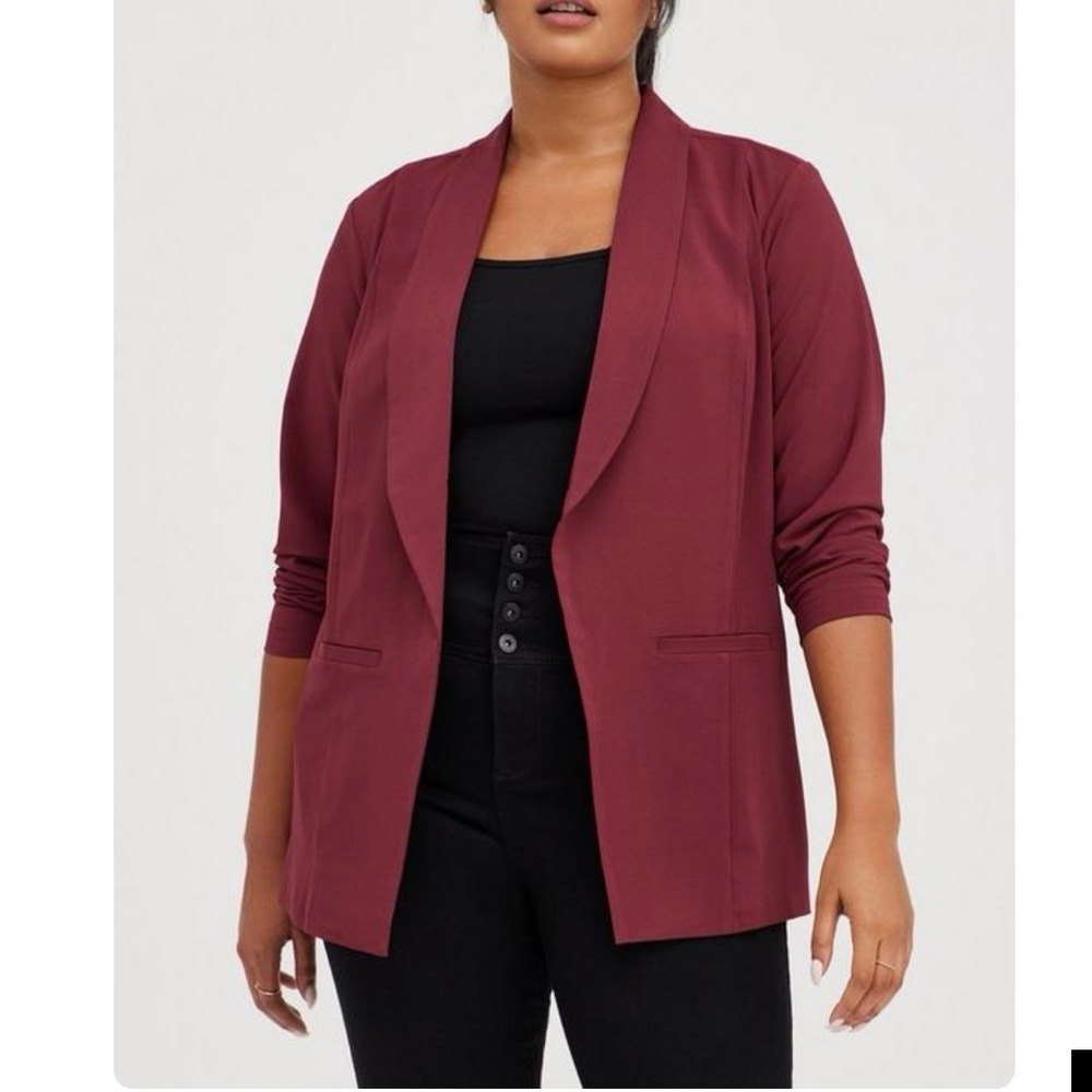 NWT Women’s Torrid Parker Studio Longline Crepe Blazer Jacket Plus Size 5X